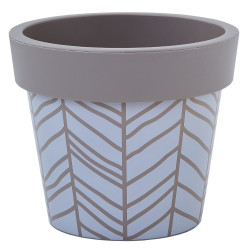 Кашпо Гамма с декором 20*17см какао 115079 (Алеана)