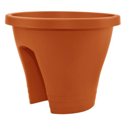 Кашпо Женева с креплением на перила (терракот) 114019 (Алеана)