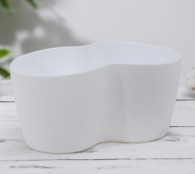 Кашпо кактусник на 2 растен. (белый) 113052 (Алеана)