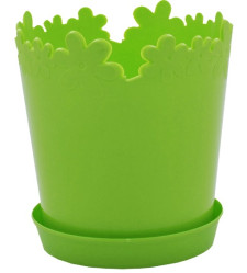 Кашпо Лютик с подст. 17см (оливк.) 115001 (Алеана)