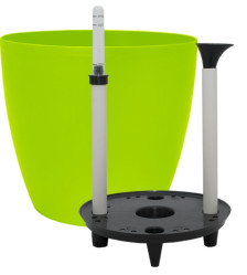 Кашпо Матильда с поливом 24*22см оливковый 114095 (Алеана)