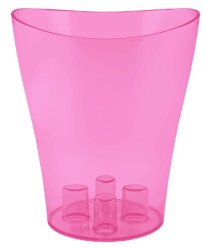 Кашпо Ника для орхидей 16х19 малин.-прозрачный 114051 (Алеана)