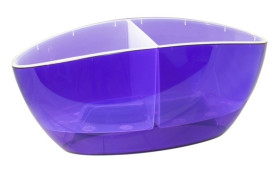 Кашпо Орхидея овальный со вставкой 32х14 фиолет.-прозрачный 115050 (Алеана)