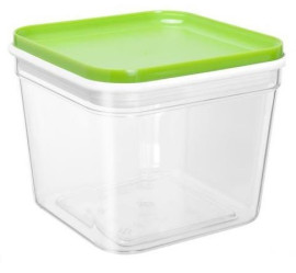 Емкость для сыпучих продуктов Фикс 0,6л прозр.-оливков. 169058 (Алеана)