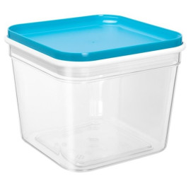 Емкость для сыпучих продуктов Фикс 0,6л прозр.-бирюзов 169058 (Алеана)