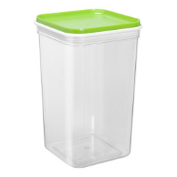 Емкость для сыпучих продуктов Фикс 1,3л прозр.-оливков. 169059 (Алеана)