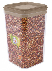 Емкость для сыпучих продуктов Фикс 1,3л прозр.-какао 169059 (Алеана)