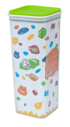 Емкость для сыпучих продуктов Фикс 2,25л прозр.-оливков. 169060 (Алеана)