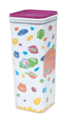 Емкость для сыпучих продуктов Фикс 2,25л прозр.-темн. розов 169060 (Алеана)