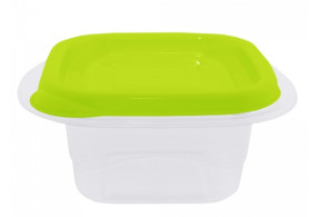 Контейнер Омега для пищ.прод. квадратный 0,45л. прозр-оливк 168010 (Алеана)
