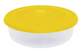 Контейнер для пищ.прод. круглый 0,55л. прозр-абрикос 167033 (Алеана)