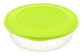 Контейнер для пищ.прод. круглый 1,025л прозр-оливк 167034 (Алеана)