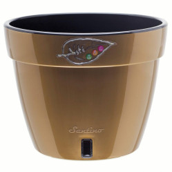 Кашпо АСТИ 2,5л. Черное золото-Черный (Santino)