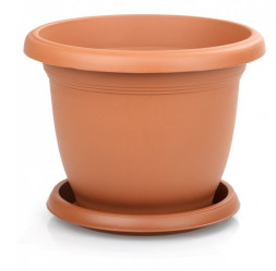 Кашпо Вилла с поддоном 45л. Терракотовый (Serinova)