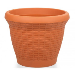 Кашпо Плетение с поддоном 15л. Терракот HS04 (Serinova)