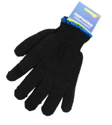 Перчатки Praktische Home, п/шерсть двойной вязки серые/черные б/ПВХ П7383ф