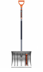 Лопата снеговая FINLAND 430х350х1260мм алюминиевая с черенком 1841-Ч