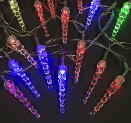 Эл.гирл. Нить с насад. Сосулька тающая (5м.) LED-20-220V Мульти 185512 (СЛ)