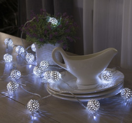 Эл.гирл. Нить с насад. Шарик узоры (4м.) LED-20-220V 8 режимов белый 2388624 (СЛ)