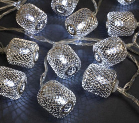 Эл.гирл. Нить с насад. Фонарик сетка (4м.) LED-20-220V 8 режимов белый 2388680 (СЛ)