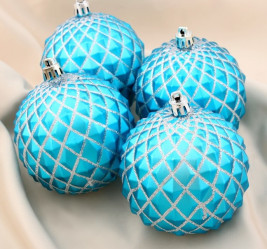 Набор шаров Амели 4шт. синий 4191836