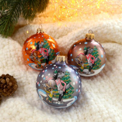 Шар Волк моряк и Заяц 8,5см. КУ-85-18534