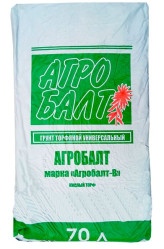 Торф верховой кислый Агробалт-В 70л. (зелен.)
