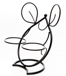 Кованая Подставка Мышь на 2 цветка 14-725-В