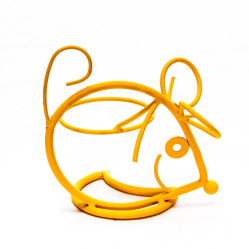 Кованая Подставка Мышь на 1 цветок Оранжевая14-727-Or