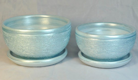 Кашпо Фиалка мет.кмпт из 2-х шт (голобуй) Сады Аурики