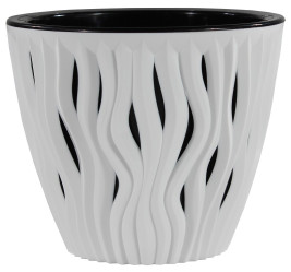 Кашпо Вдохновение 4,5л белый/черный (КШ-7932) НС