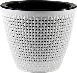 Кашпо Ротанг 2,25л белый/черный (КШ-7943)
