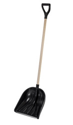 Лопата снеговая ЦИКЛ Стандарт Купец с дерев.черенком и V-ручкой арт.2875-00