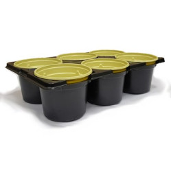 Набор для рассады v9.6 (6 горшков 9*6,8 см + подставка) (Г.Сити)