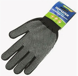 Перчатки Praktische Home, нейлон с ПВХ Микроточка серые G-104-2