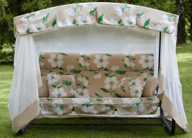 Качели садовые ТУРИН Премиум FLOWER 3-х местные арт. с1203