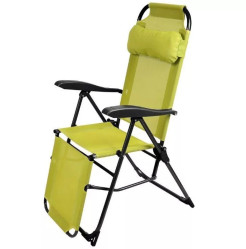 Кресло-шезлонг Ника К3 (каркас черный., ткань лимон) арт.К3/Л