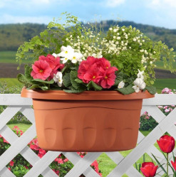 Балконный ящик двойной КЛУНИЯ 50см терракот 30235 (BAMА)