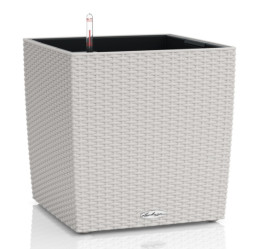 Кашпо Lechuza Cube Cottage 40x40xH44см Светло серый все в одном 15387