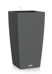 Кашпо Lechuza Cubico Cottage 40x40xH75см Гранит 15242