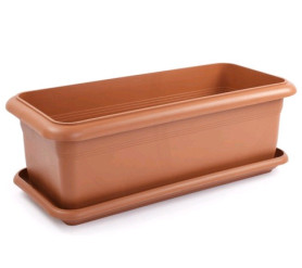 Балконный ящик Сад с поддоном 39л терракот