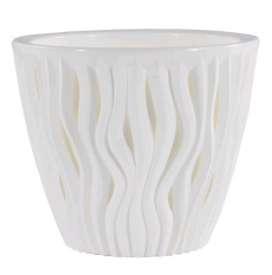 Кашпо Вдохновение 7,5л белый/белый (КШ-8667)