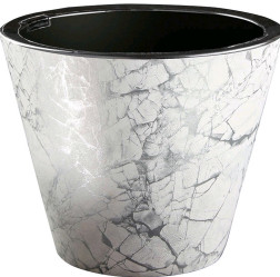 Кашпо Декор 3л мрамор белый (КШ-9050)
