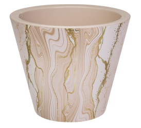 Кашпо Сияние 3л пудровый фольга (КШ-9059)