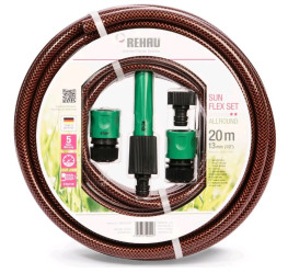 Шланг REHAU Sun Flex Set 1/2' (13мм) с арматурой и пистолетом 20м.