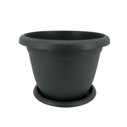 Кашпо Вилла с поддоном 76л. Антрацит (Srinona)