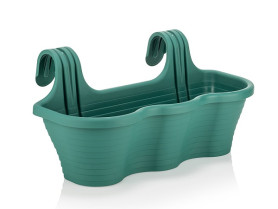 Балконный ящик подвесной Камелия волна 10л зеленый (Santino)