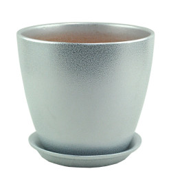 Г.кер. Глянец бутон мет.бел/сер 18см ГЛ 08/3