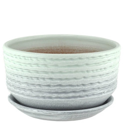 Г.кер. Зефир плошка мята/сер 22см 72-239