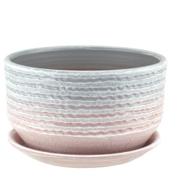 Г.кер. Зефир плошка сер/роз 22см 72-238